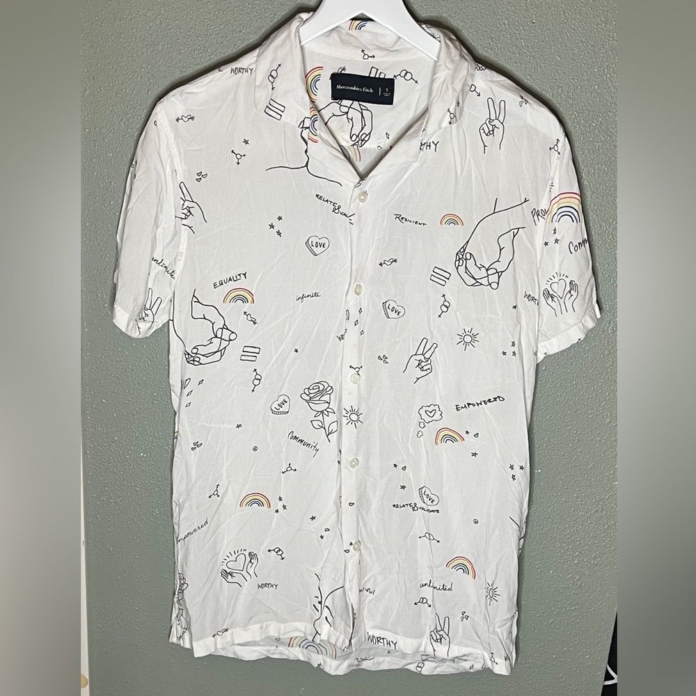 Abercrombie & Fitch Pride Collection Button Up Men's Size Small